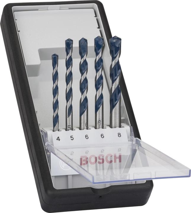 Bosch Professional Zubehör 5-piece CYL-5 concrete drill bit set, Robust Line, 4-8 mm (8 mm, 5 mm, 4 mm, 6 mm)