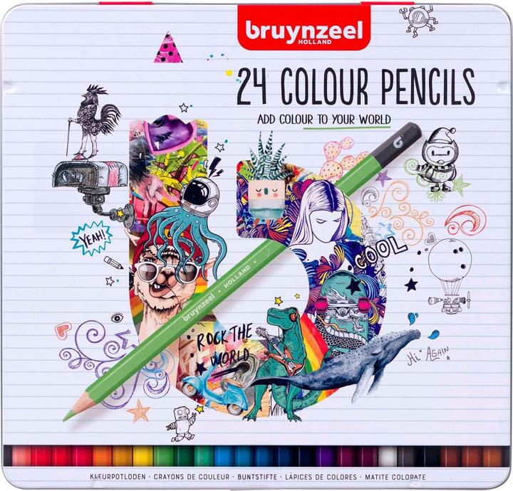 Produktbild Bruynzeel Buntstifte Dose, 24 Farben (Mehrfarbig, 24 x)