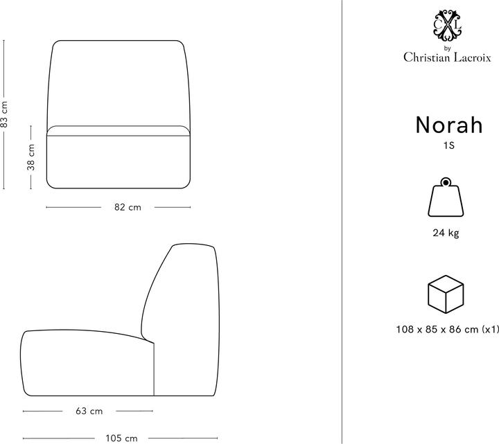 Actual product image CXL by Christian Lacroix Norah (4-seater, 3-seater, 2 person sofa)