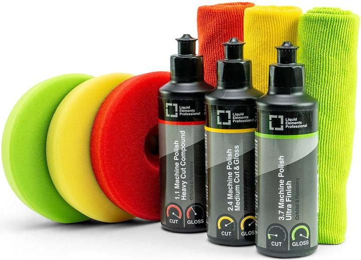 Produktbild Liquid Elements Profi Poliermaschinen Set | 18-teilig (1000 W)