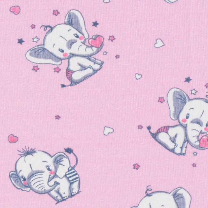 Produktbild VBS Jersey-Stoff "Kleine Elefanten", rosa, 150 cm breit, Meterware