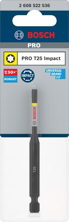 Actual product image Bosch Professional Zubehör PRO Torx Impact Bit, T25, 90 mm (T25)