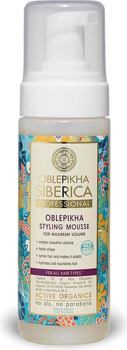 Natura Siberica Siberica Professional - Oblepikha Styling Mousse For Maximum Volume Buckthorn Hair Styling Mousse (200 ml, Volumenschaum)