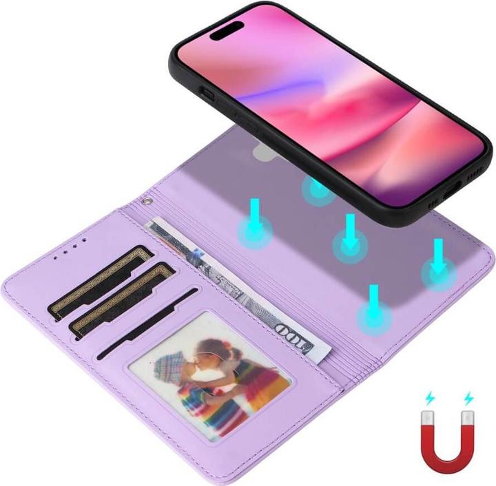 Immagine prodotto Cover-Discount iPhone 16 - Custodia portafoglio divisibile 2 in 1 per cellulare (Apple iPhone 16)