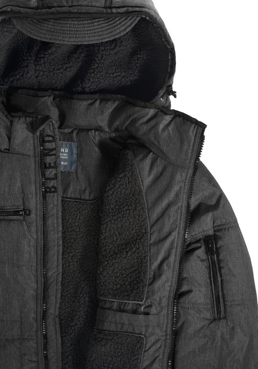 Actual product image Blend Boris Teddy Men's Winter Jacket Outdoor Jacket With Teddy Fleece With Hood (3XL)