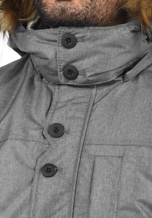 Actual product image Solid Octavus Men's Parka Outdoor Jacket Winter Coat With Teddy Fleece And Fur Hood With Hood (S)
