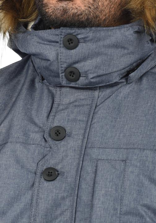 Actual product image Solid Octavus Men's Parka Outdoor Jacket Winter Coat With Teddy Fleece And Fur Hood With Hood (S)