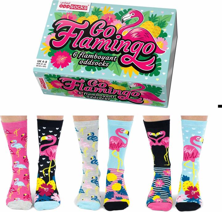 Image du produit United Oddsocks Allez Flamingo (Lot de 3, 37 - 42)