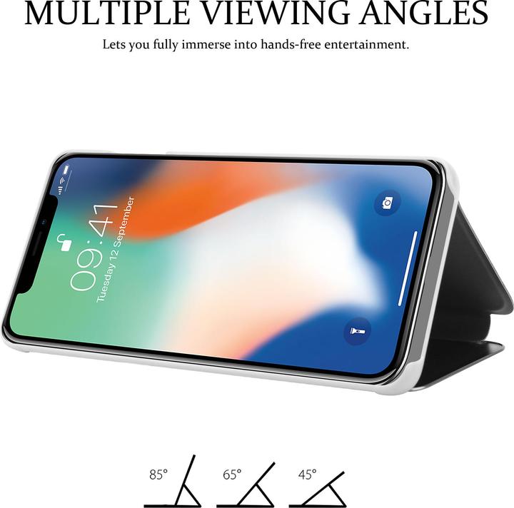 Actual product image Cadorabo Book Smart View Mirror Cover (Apple iPhone X)