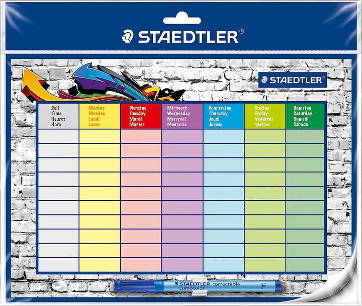 Staedtler Lumocolor Stundenplan (A4, Deutsch, Französisch, Englisch, Spanisch)