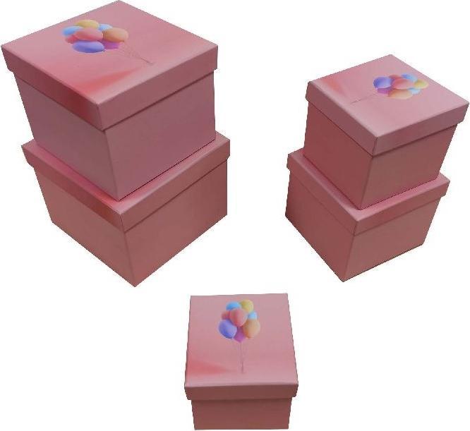 Image du produit PBS Austria Set de 5 ballons roses en carton cadeau (Coffret cadeau, 5 x)