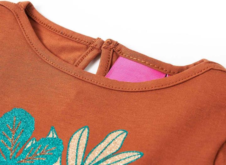 Produktbild VidaXL Kinder-Langarmshirt Cognac 104,Material: 95 % Baumwolle. 5 (104)