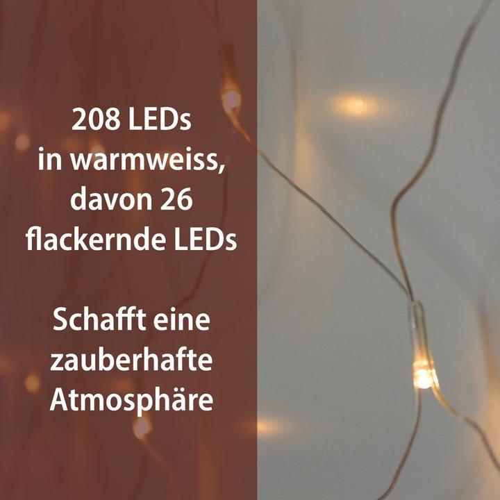 Image du produit Hermex Filet lumineux Chaîne lumineuse Rideau lumineux Guirlande lumineuse Noël LED (3 m)