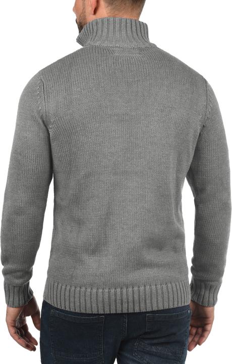 Actual product image Solid Petro Men's Jumper Chunky Knit Pullover Troyer With Zipper (L)