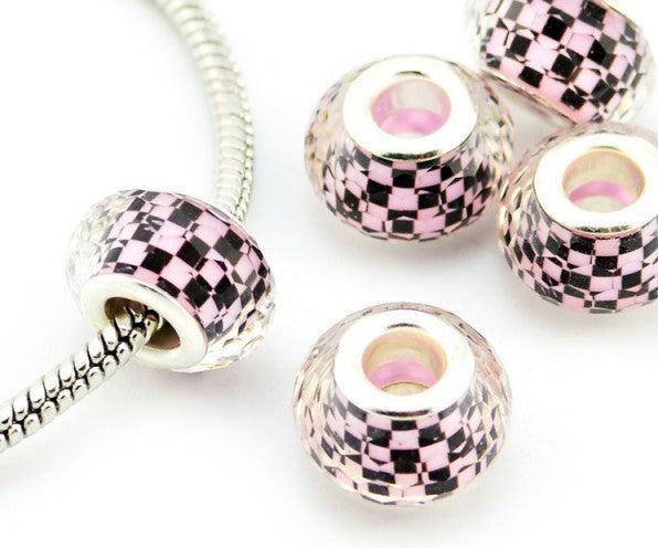 Actual product image Hermex Bead silver plated 925 - Silvery Pink (Silver 925, Metal alloy/acrylic glass)