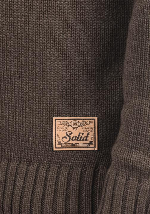 Image du produit Solid Poul Cardigan Gilet Veste En Grosse Maille Pour Homme Avec Col Droit (L)