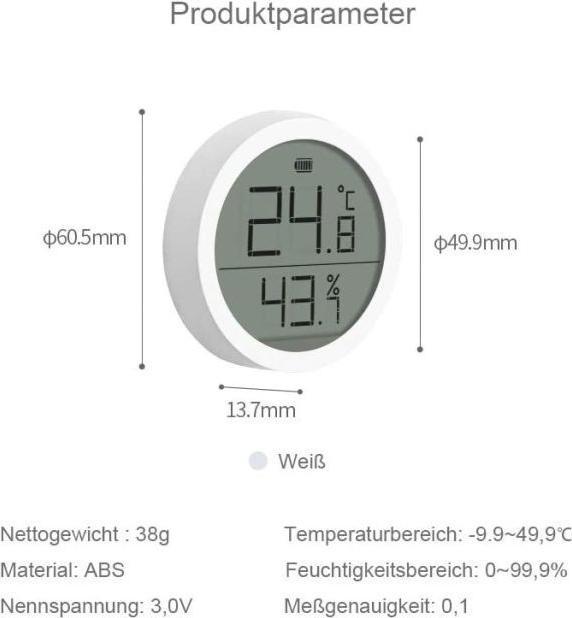 Produktbild Qingping Temp & RH Monitor Lite