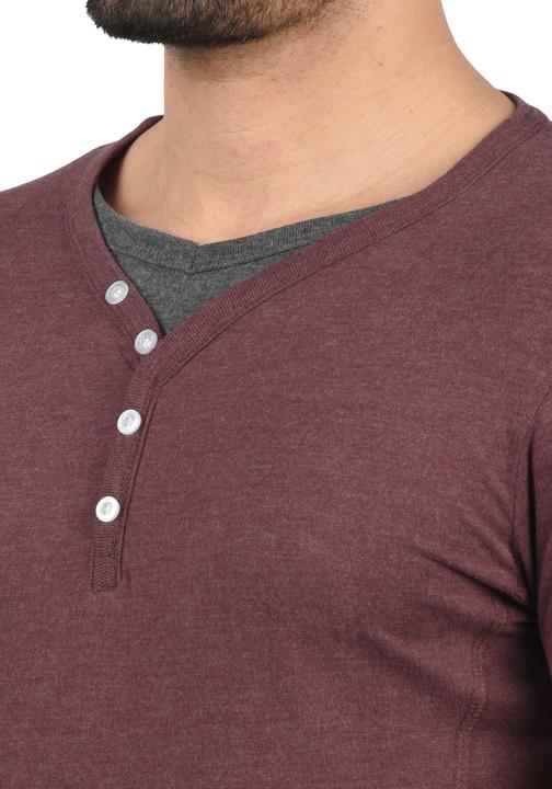Image du produit Solid Dorian T-shirt À Manches Courtes Pour Homme Avec Col Grandad (XL)