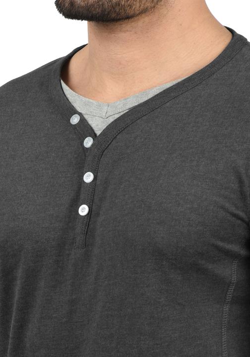 Image du produit Solid Dorian T-shirt À Manches Courtes Pour Homme Avec Col Grandad (L)