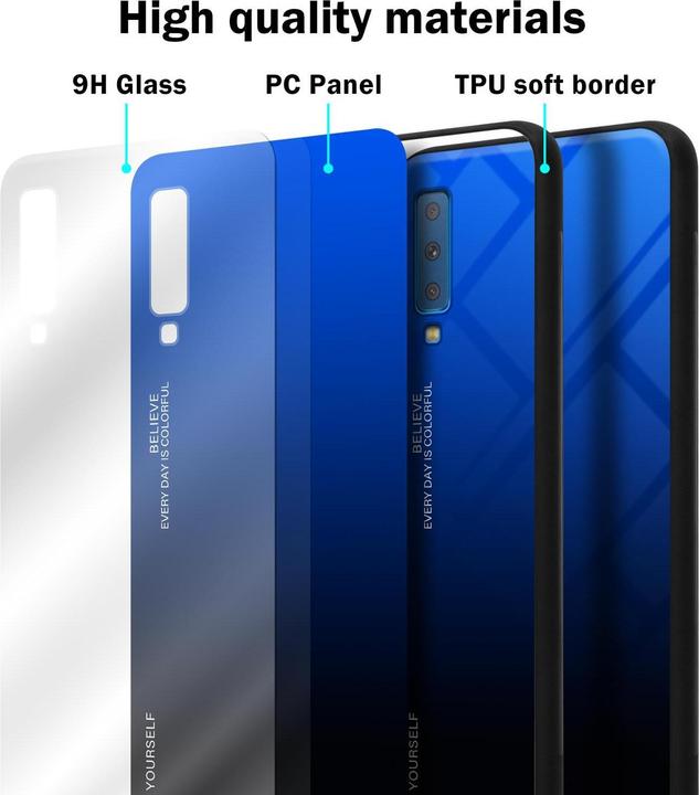 Productafbeelding Cadorabo TPU 2 kleuren glasdekking (Samsung Galaxy A7 (2018))