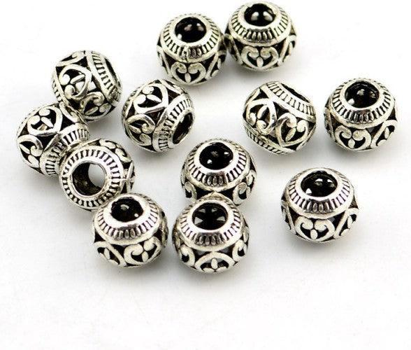 Actual product image Hermex Heart Bead Pearl - Silvery (Zinc alloy)