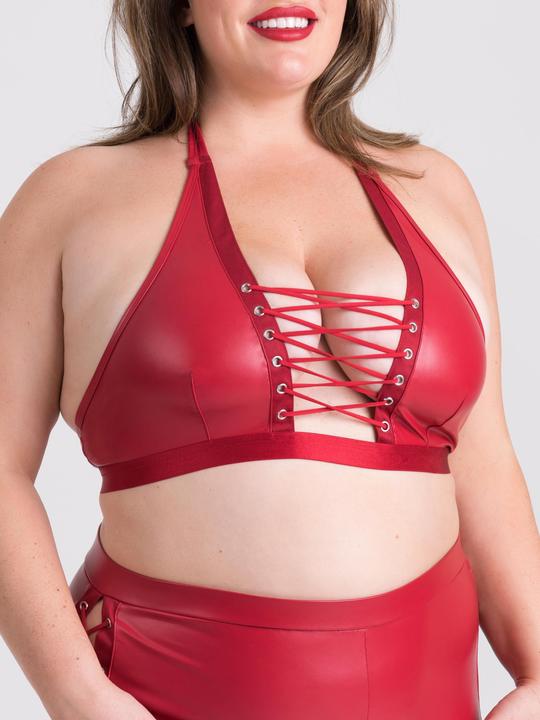 Immagine prodotto Lovehoney Reggiseno con scollo ad aletta in pelle Fierce Plus Size (XXL)