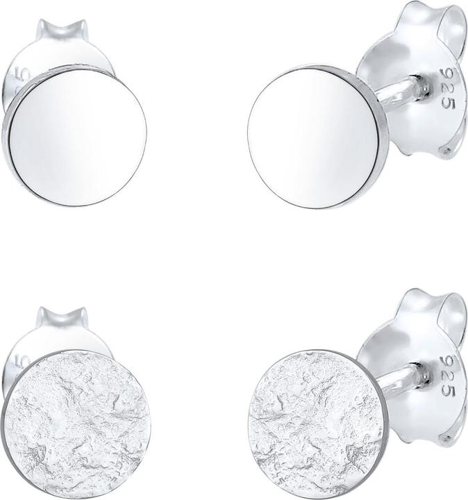 Actual product image Elli Basic ear studs, geo, circle, organic (925 sterling silver)