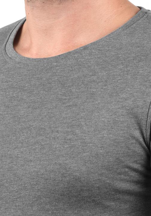 Actual product image Solid Basal Men's Long Sleeve T-Shirt Top Basic With Crew Neck Made Of 100% Cotton (XXL)