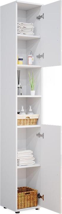 Produktbild Vichy Badezimmermöbel-Set Irma, Weiss Hochglanz/Weiss, 2 Teile, mit Hochschrank