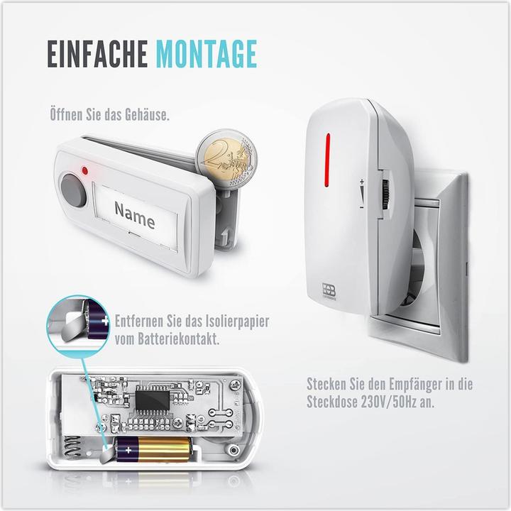 Actual product image Elektrobock Radio doorbell BZ11-21 (Wired)