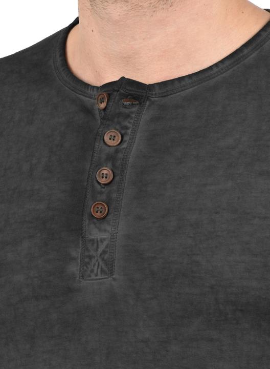 Immagine prodotto Solid Tihn T-Shirt A Maniche Corte Maglietta Da Uomo Con Collo Grandad In Cotone 100% (XL)