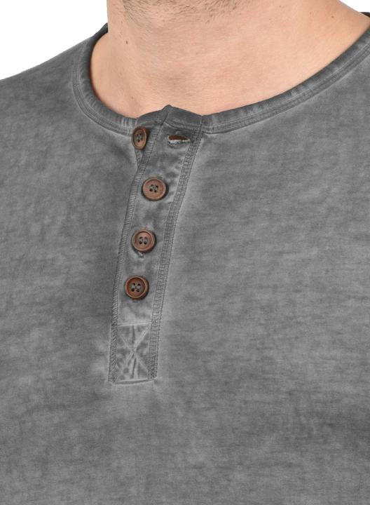 Immagine prodotto Solid Tihn T-Shirt A Maniche Corte Maglietta Da Uomo Con Collo Grandad In Cotone 100% (3XL)