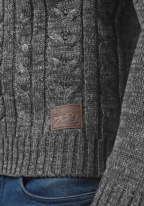 Actual product image Solid Philemon Men's Jumper Chunky Knit Pullover With Crew Neck Made Of 100% Cotton (XXL)