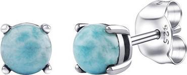 Image du produit Silvego Boucles d'oreilles en argent avec véritable larimar naturel JJJLRD6ELR