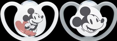 Produktbild NUK Disney Minnie Mouse Space Silikon-Schnuller, 18-36 Monate, 2 Stück, grau & weiss (2 x, 18 - 36 Monate)