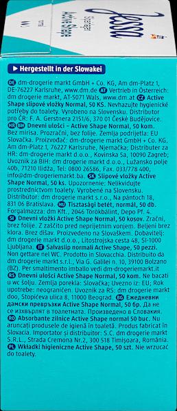 Valori nutrizionali e ingredienti dm Jessa Fodere per mutande Forma attiva (Fodere per mutande)