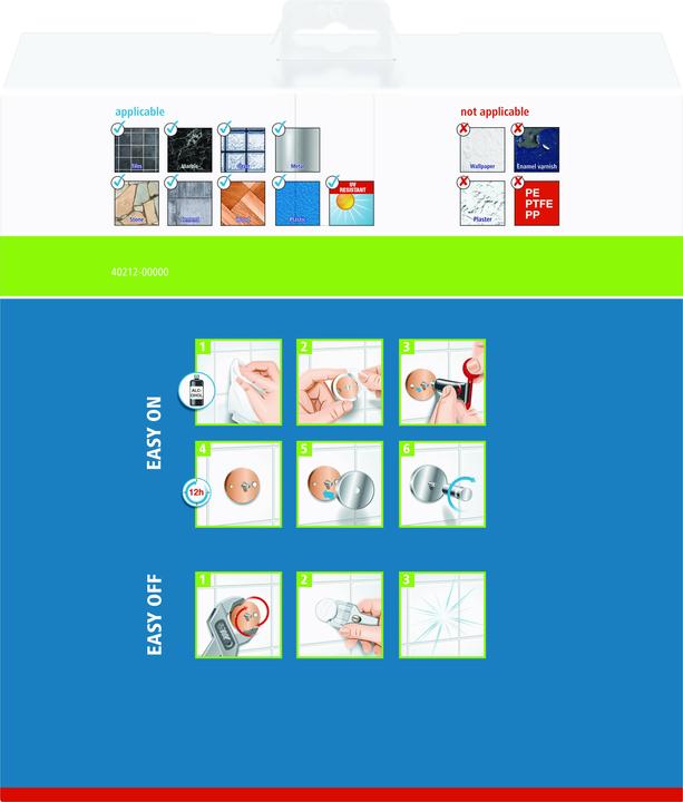 Actual product image tesa BAATH+ shower basket incl. adhesive solution without drilling
