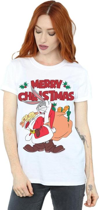 Immagine prodotto Looney Tunes Santa Bugs Bunny Maglietta Ampia Donna (L)