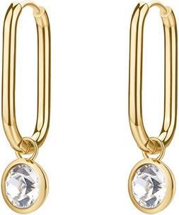 Produktbild Brosway Oval Gold-Plated 2in1 Earrings With Symphonia Crystal Bym194