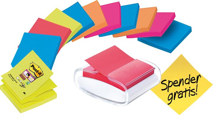 Post-it Super Sticky Z-Notes Dispenser (76 x 76 mm)