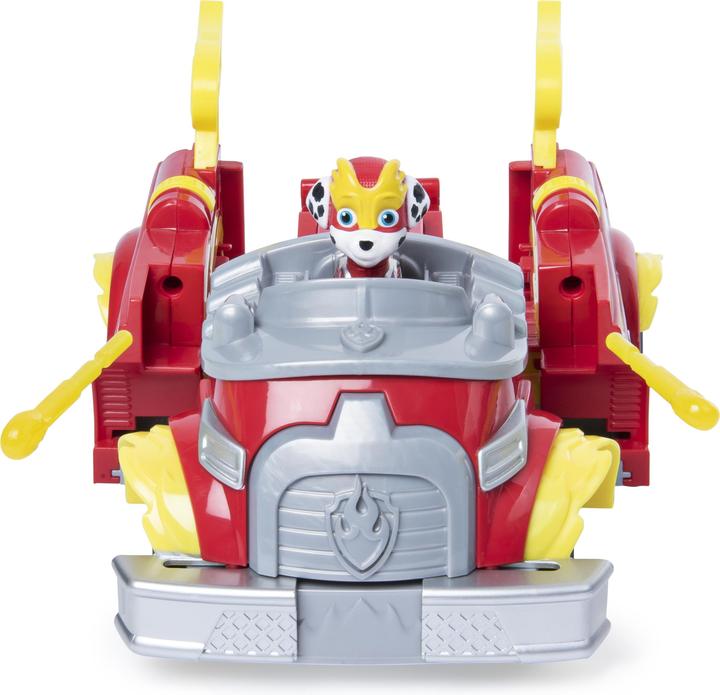 Actual product image Spin Master PAW Patrol Mighty Pups Super Paws - Marshall's Transformable Powered Up Vehicle with Figure