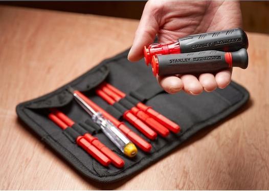 Productafbeelding Stanley Schroevendraaierset Multi-Bit 1000V (Kruisvormig PZ, Gleuf, Phillipps kruissleuf (PH))