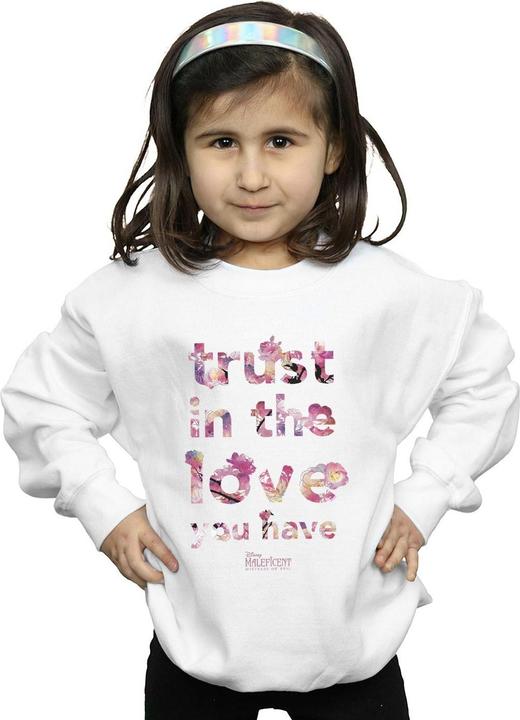 Actual product image Disney Girls Maleficent Mistress Of Evil Trust In The Love Sweatshirt (116)