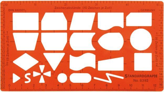 Produktbild Standardgraph Schablone Edv