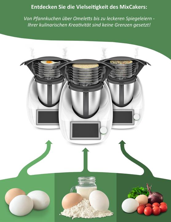 Produktbild Mixle MixCaker Pfannkuchen-Maker kompatibel mit Thermomix TM6, TM5, TM31, Monsieur Cuisine Connect, Trend