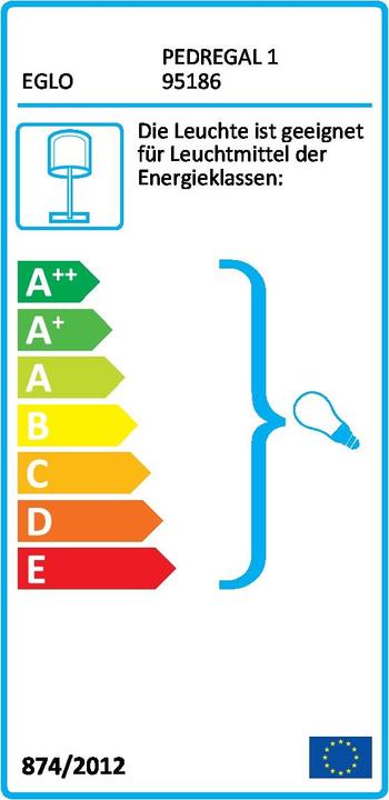 Label énergétique EGLO Porte-pédale (E27)