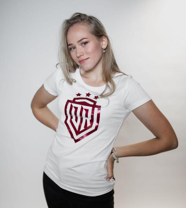 Dinamo Women's T-SHIRT L «» WITH RED METALLIC PRINTING (L)