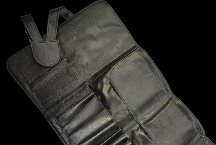 Actual product image Brush bag, imitation leather, empty Dimensions: 51.5 x 25 cm