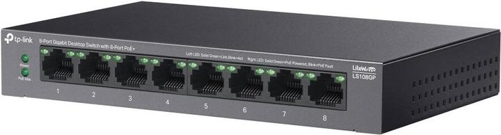 Produktbild TP-Link LS108GP 8-Port Gigabit Desktop Switch with 8-Port PoE+ (8 Ports)