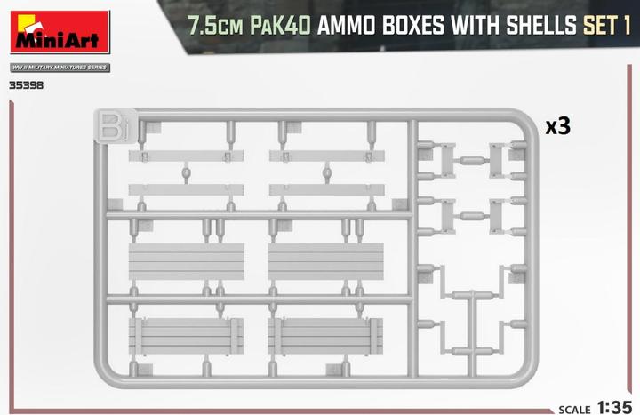 Produktbild Mini art 7.5cm PaK40 Ammo Boxes w/Shells Set 1